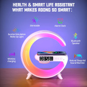 https://www.saleforonline.com/5IN1 Smart wireless Charger Table Lamp Bluetooth Speaker Alarm Clock RGB Colorful Atmosphere Lights