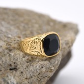 https://www.saleforonline.com/Italian Black Stone Finger Ring 