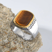 https://www.saleforonline.com/SL20 Tiger eye  Stone Finger Ring