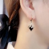 https://www.saleforonline.com/2023 New Fashion Women Stainless Steel Black Diamond Crystal Earrings