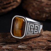 https://www.saleforonline.com/Stainless Steel Tiger Eye Stone Ring ( silver) 